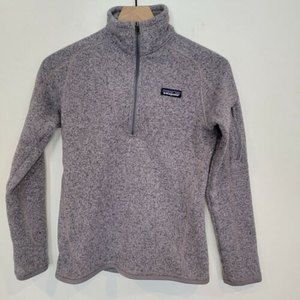 Patagonia Better Sweater Quarter 1/4 Zip Fleece Gray Jacket Women’s Size Small